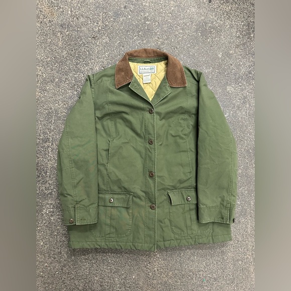 L.L. Bean Mens Olive Brown Insulated Field Chore Barn Jacket Size XL - Picture 1 of 7